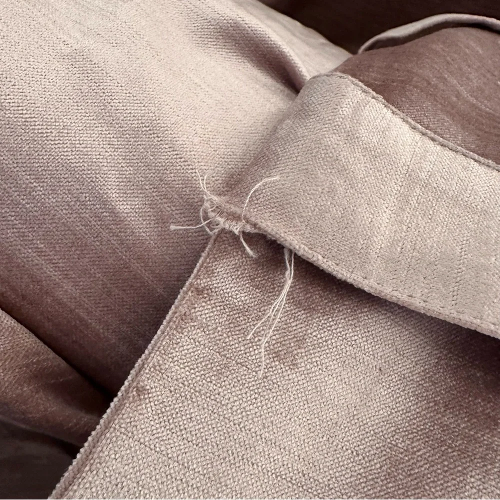 West Elm Dusty Mauve Velour Curtain Set (48”x108”)